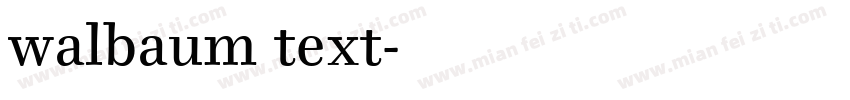 walbaum text字体转换